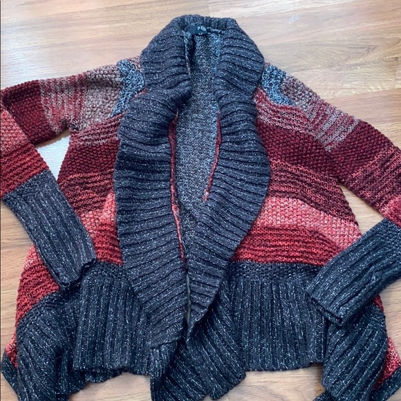 a.n.a Sweaters - A.N.A. striped sweater red/gray small